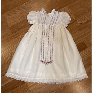 Vintage Cristina Embroidered Christening BAPTISM Bishop Dress 3-6M Argentina